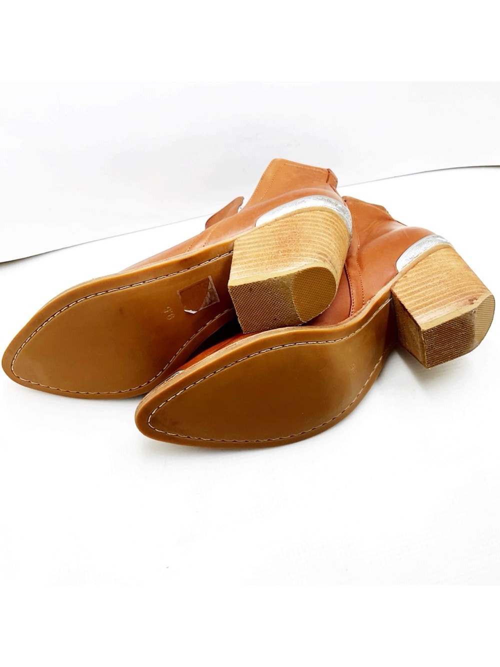 {Jeffrey Campbell} Cognac Cromwell Leather Boots - Picture 11 of 15